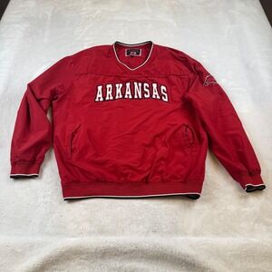 Colosseum Athletics Arkansas Razorbacks‎ Pullover Jacket Men's L Red Windbreaker